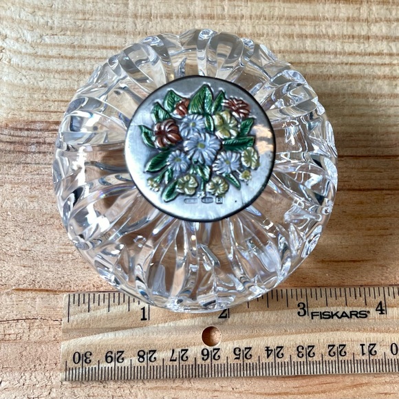 Sterling Silver & Crystal Powder Box - Picture 6 of 6